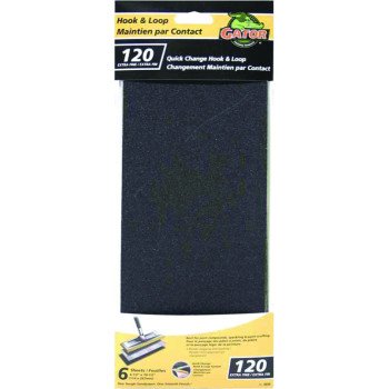 Gator 8690-10 Refill Sheet, 10-1/2 in L, 4-1/2 in W, 120 Grit, Fine, Silicone Carbide Abrasive