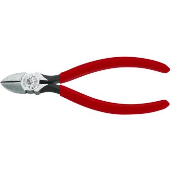 Klein Tools D252-6 Diagonal Cutting Plier, 6-1/8 in OAL, 1/2 in Cutting Capacity, Red Handle, 0.813 in W Jaw