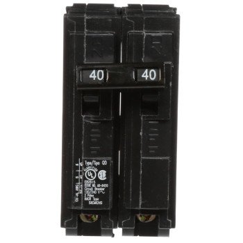 Siemens D240 Circuit Breaker, Low Voltage, QD, 40 A, 2 -Pole, 120/240 VAC, Plug Mounting