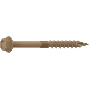 Camo 0364170 Structural Screw, 1/4 in Thread, 3 in L, Hex Head, Hex Drive, Sharp Point, PROTECH Ultra 4 Coated, 10