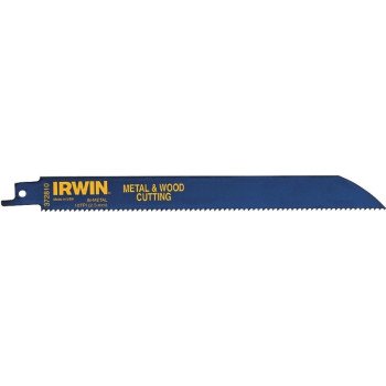 Irwin 372810 Reciprocating Saw Blade, Applicable Materials: Carbon Steel, Plastic, Stainless Steel, 2 in W