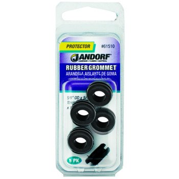 Jandorf 61510 Grommet, Rubber, Black, 1/4 in Thick Panel