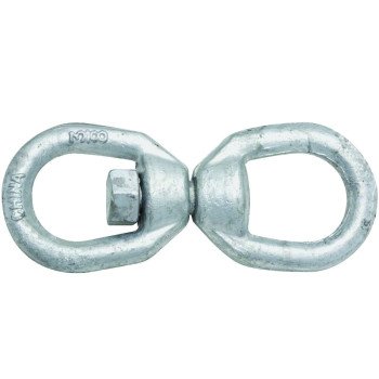 National Hardware 3252BC Series N241-109 Chain Swivel, 3/8 in Trade, 2200 lb Working Load, Steel, Galvanized