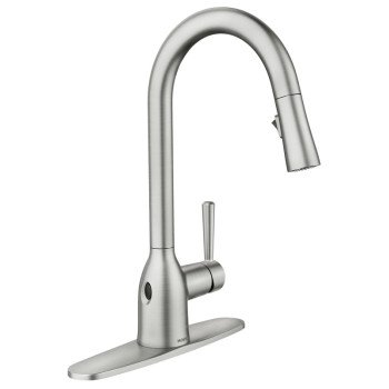 Moen Adler Series 87233 Pull-Down Kitchen Faucet, 1.5 gpm, 1-Faucet Handle, 1-Faucet Hole, Metal, Chrome Plated