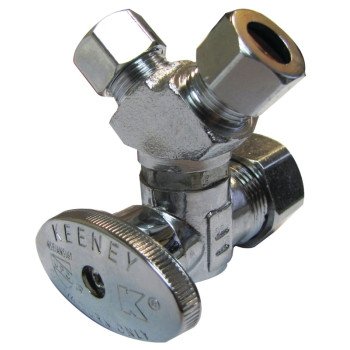 Plumb Pak PP2903VLF Stop Valve, 5/8 x 3/8 x 3/8 in Connection, Compression