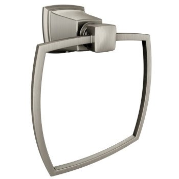 Moen Boardwalk Series Y3286BN Towel Ring, Aluminum/Zinc, Brushed Nickel, Wall Mounting