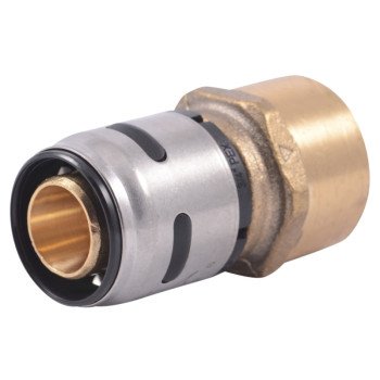 SharkBite EvoPEX K088A Adapter, 3/4 in, Push-Fit x FNPT, Brass, 160 psi Pressure