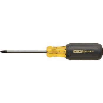 STANLEY 65-901 Screwdriver, #1 Drive, Phillips Drive, 6-3/4 in OAL, 3 in L Shank, Vinyl Grip Handle