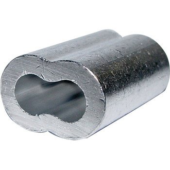 Koch 077210 Extruded Cable Ferrule, 1/4 in Dia Cable, 1-1/8 in L, Aluminum