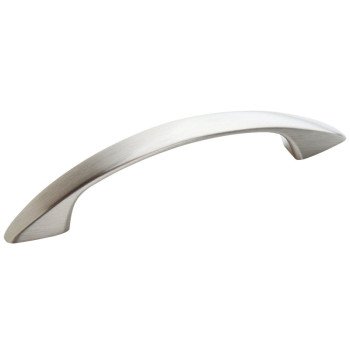 Amerock BP69153G10 Cabinet Pull, 4-1/16 in L Handle, 3/4 in Projection, Zinc, Satin Nickel