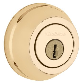 Kwikset Signature Series 785 3 6AL STRKP K3 Deadbolt, 2 Grade, Keyed Key, Zinc, Polished Brass, K3, KW1 Keyway