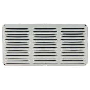 Lomanco LomanCool C816W Cornice Vent, 8 in L, 16 in W, 65 sq-ft Net Free Ventilating Area, Aluminum, White