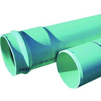 Charlotte Pipe S/M 06004G 1400 Pipe, 4 in, 14 ft L, SCH 40 Schedule, PVC, Green