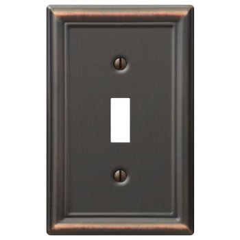 Amerelle Chelsea 149TDB Wallplate, 4-7/8 in L, 3-1/8 in W, 1 -Gang, Steel, Aged Bronze