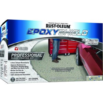 Rust-Oleum 203373 Floor Coating Kit, Semi-Gloss, Gray/Silver, Liquid