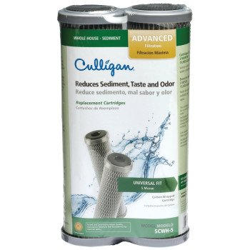 Culligan SCWH-5 Water Filter Cartridge, 5 um Filter, Carbon Wrapped Cellulose Filter Media