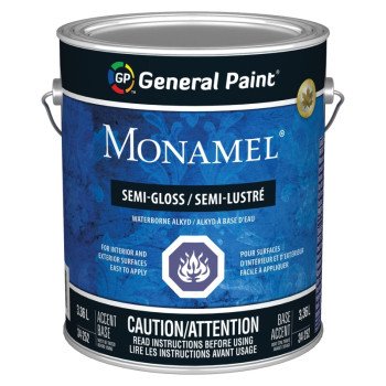 General Paint Monamel 34-252-16 Exterior Paint, Semi-Gloss, Accent Base, 1 gal