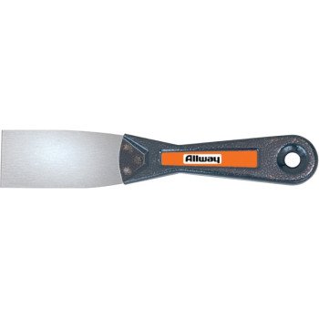 ALLWAY T15F Putty Knife, 1-1/2 in W Blade, Steel Blade, Steel Handle