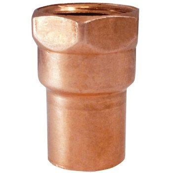 Elkhart Products 103 Series 30120 Pipe Adapter, 3/8 in, Sweat x FNPT, Copper