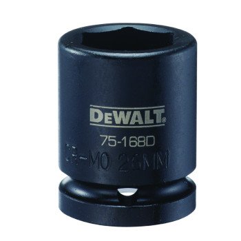 DEWALT DWMT75168OSP Impact Socket, 26 mm Socket, 3/4 in Drive, 6-Point, CR-440 Steel, Black Oxide