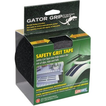 Incom RE3952 Safety Grit Tape, 15 ft L, 4 in W, PVC Backing, Black