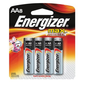 BATTERY ALKALINE MAX 8 PACK/AA