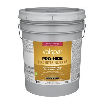 Pro-Hide Gold Ultra 029.1062000.008 Interior Self-Priming Paint, Eggshell, White, 5 gal, 37 sq-m Coverage Area