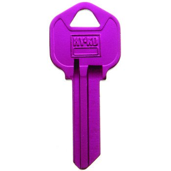 Hy-Ko 14010KW1 Key Blank, Aluminum, Painted, For: Kwikset Door Locks