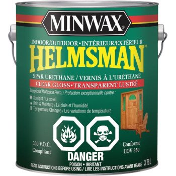 Minwax Helmsman CM1321500 Spar Urethane, Gloss, Clear, Liquid, 3.78 L