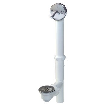 Keeney 64W Bath Drain Assembly, Plastic, White