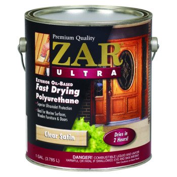 ZAR 34113 Exterior Polyurethane, Liquid, Amber, 1 gal, Can