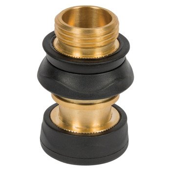 Gilmour 871504-1001 Quick Connect Set with Shut Off, Female, Metal/Rubber, Black/Gold