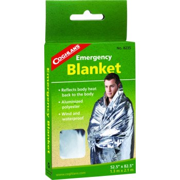 Coghlan's 8235 Emergency Blanket, 82-1/2 in L, 52 in W, Polyester