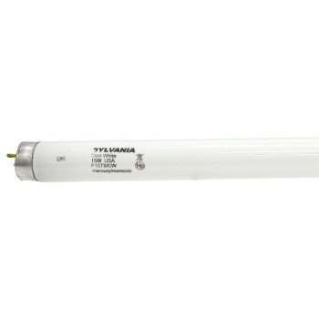 Sylvania 21619 Fluorescent Bulb, 15 W, T8 Lamp, Medium Lamp Base, 718 Lumens, 4200 K Color Temp, Cool White Light