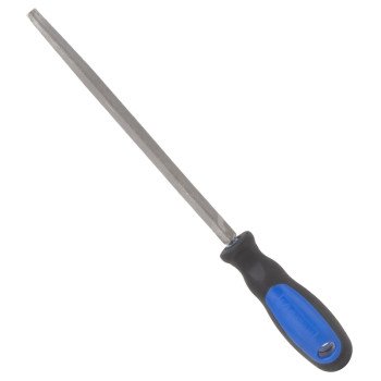 Vulcan JL-F009 File, Triangle Profile, Taper Pattern, Single Cut Cut, 1/2 in W Blade, Cushion-Grip Handle