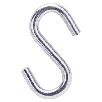 ProSource LR373 S-Hook, 100 lb Working Load, 0.229 in Dia Wire, Steel, Zinc