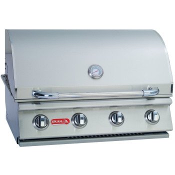 Bull Outlaw 26038 Gas Grill Head, 60000 Btu, LP, 4-Burner, 210 sq-in Secondary Cooking Surface