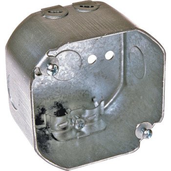 Raco 175 Octagonal Box, 4 in OAW, 2-1/8 in OAD, 4 in OAH, 3-Knockout, Steel Housing Material, Gray