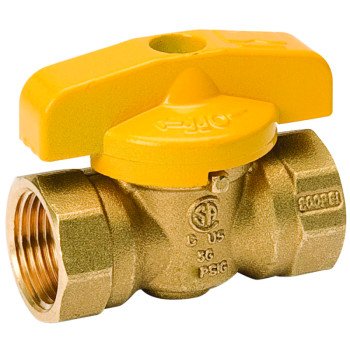 B & K ProLine Series 210-522RP Gas Ball Valve, 3/8 in Connection, FPT, 200 psi Pressure, Manual Actuator, Brass Body