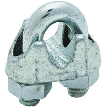 National Hardware 3230BC Series N248-294 Wire Cable Clamp, 1/4 in Dia Cable, 1 in L, Malleable Iron, Zinc