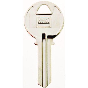 Hy-Ko 11010K2 Key Blank, Brass, Nickel, For: Keil Cabinet, House Locks and Padlocks