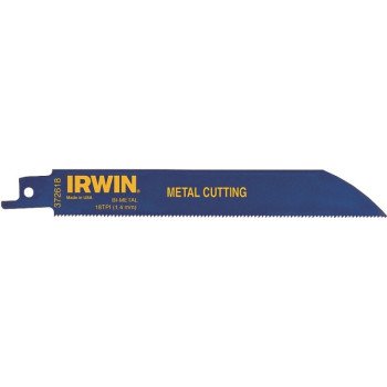 Irwin 372618P5 Reciprocating Saw Blade, 3/4 in W, 6 in L, 18 TPI, Cobalt/Steel Cutting Edge