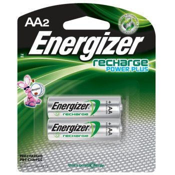 Energizer NH15BP-2 Battery, 1.2 V Battery, 2300 mAh, AA Battery, Nickel-Metal Hydride, Rechargeable