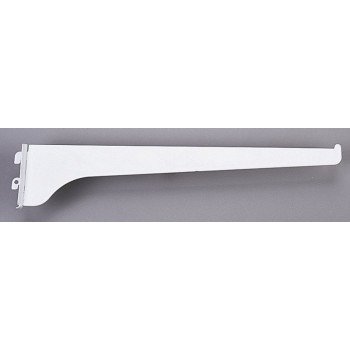 Knape & Vogt 180 WH 8 Shelf Bracket, 8 in L, Steel, Powder-Coated