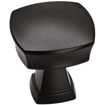 Amerock Allison Series BP11287FB Cabinet Knob, 1-1/4 in Projection, Zinc, Matte Black