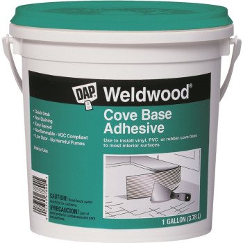 DAP 25054 Cove Base Adhesive, Off-White, 1 gal, Can