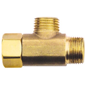 Plumb Pak PP2038LF Tee Adapter, 3/8 in, Female x Tube x Tube, Brass, Rough Brass