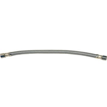 Danco 59734A Ice Maker Supply Line Hose, Flexible, 1/4 in Inlet, Compression Inlet, 1/4 in Outlet, Compression Outlet