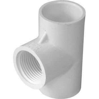 IPEX 435852 Pipe Tee, 3/4 in, Socket x Socket x FPT, PVC, White, SCH 40 Schedule, 150 psi Pressure