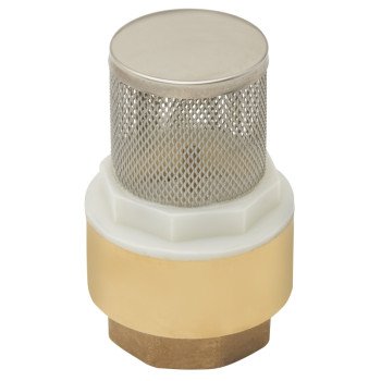 Lasco 06-5134 Foot Valve with Strainer, 1 in Connection, FIP, Brass Body